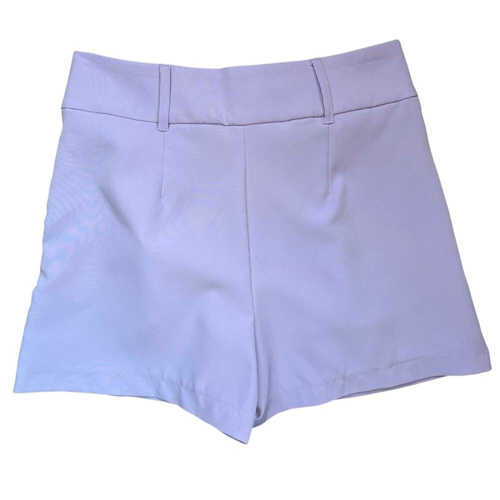 Express Lilac Super High Rise Shortie Shorts Womens Size 4 NWT Purple - Picture 4 of 9